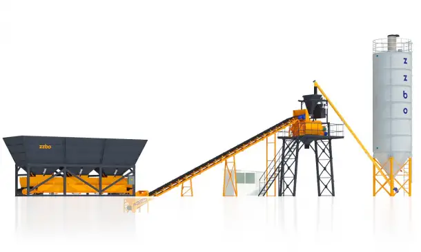 Стационарный бетонный завод  Лента-106 производительностью 106 м3час, фотография 1