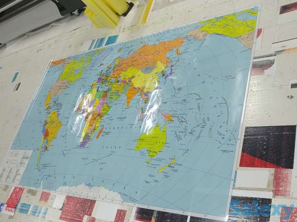 Большая политическая карта мира 250см х 150см (новая), фотография 1