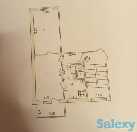 Чиланзар-19; Макаронка; 2(3)-комнатная,2/4,50 м²,зеркалка, ремонт, фотография 7