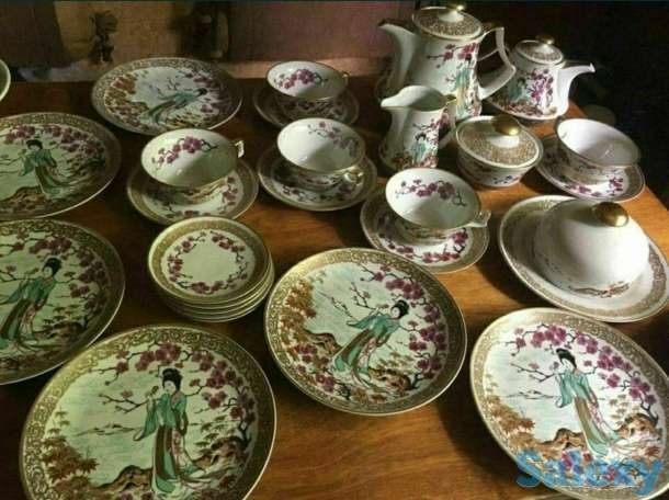 Новый Сервиз Ильминаю Гейша 1977 года на 12-Персон 55- Предметов новое gdr германия, фотография 1