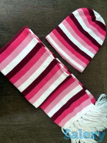 Шапка+шарф детские, фотография 1