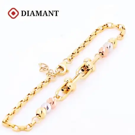 Золотой браслет Golden Link  Beads, фотография 1