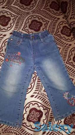 Джинсы утеплённые на девочку 3-4годика, фотография 1