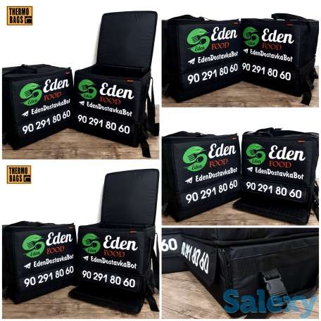 2х ярусные термосумки для доставки пиццы и фаст-фуда, фотография 2