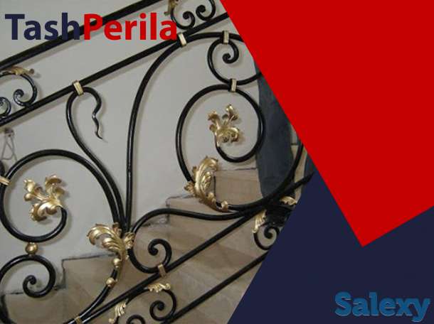 Перила из чёрного металла в ташкенте на заказ, фотография 7