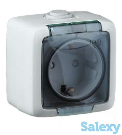 Ультратонкие розетки и выключатели открытой установки степень защиты IP44 от HEGEL, фотография 4