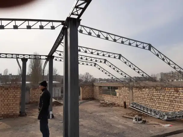 Производство тяжёлых металлоконструкций. Монтаж сендвич панелей, фотография 12