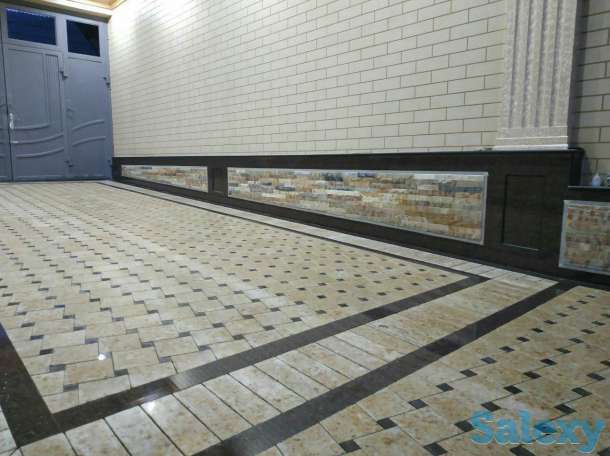 Брусчатка, укладка брусчатки, цоколь, фасад, фотография 6