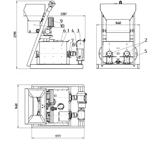 Двухвальный бетоносмеситель БП-2Г-375с, фотография 5