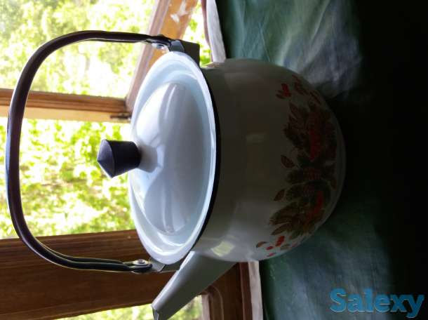 Продам эмалированный чайник, фотография 1