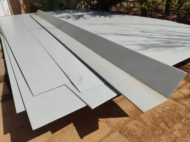 ПВХ-металл PLASTFOIL FERROPLAST 1000x2000 метал-0,6 мм,пвх0,8 RAL 7030, фотография 4