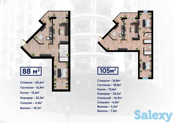 Новостройки Оби Хает 3 Этапная оплата, Яшнобадский район, фотография 5