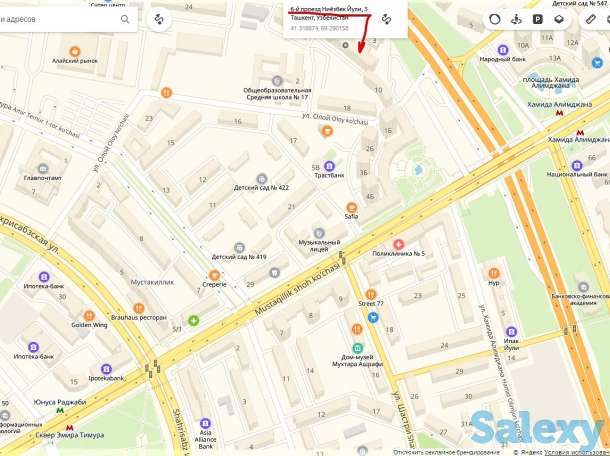 На площади Хамида Олимджана сдаю в аренду 2-х комнатную квартиру, фотография 1