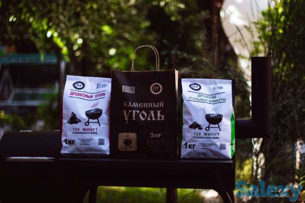 BLACK TREASURE древесно угольный брикеты   1 кг, фотография 2