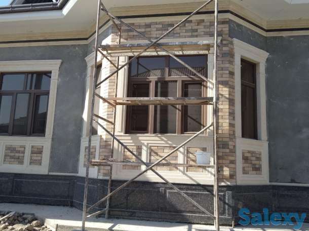 Брусчатка, укладка брусчатки, цоколь, фасад, фотография 3