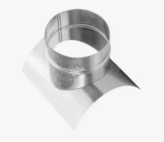 Врезка круглая для вентиляции, Dмм, Стенка: 0,5-0,9, Вид: прямая, Материал: оцинкованная сталь, фотография 1