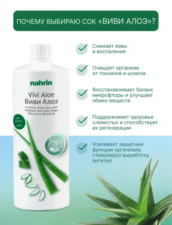 Сок Виви Алоэ для ЖКТ Swiss Nahrin, Швейцария, фотография 11