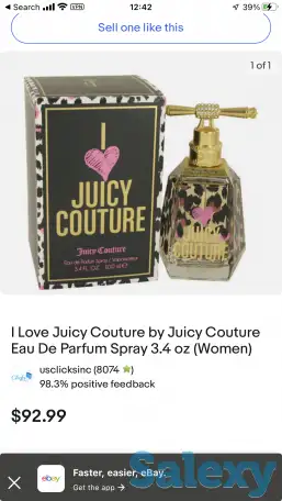 Продаю Парфюм I love juicy couture бренд  оригинал 100% из Нью-Йорка, фотография 1