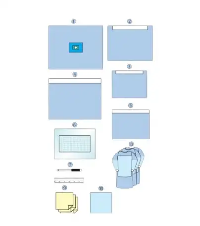 Комплект белья хирургического для операций на верхних конечностях dr. green's оптом, фотография 1