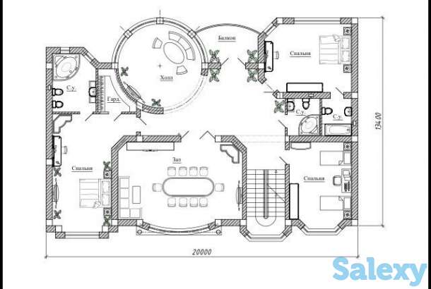 УСЛУГИ в УЗБЕКИСТАНЕ Архитектура, Проект, Дизайн, Смета, Делаю рабочие на Auto Cad Проект, и 3D и 2D Дизайны Проектирова, фотография 7