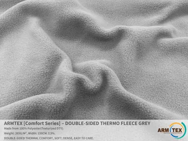 ARMTEX Серия Комфорт  Двусторонний Термофлис  OMI СЕРЫЙ  Это оригинальный образец ткани от ARMTEX. Не перепрода, фотография 3