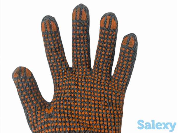 Перчатки вязанные хб 67 гр С ПВХ, фотография 1