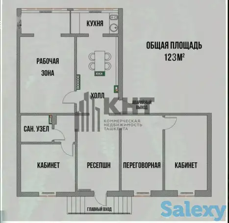 Аренда офиса. 123м2. м.Ойбек., фотография 11