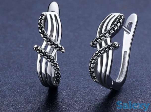 Серебряные серьги из серебра 925 пробы, фотография 2