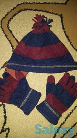 Шапка с перчатками, фотография 1