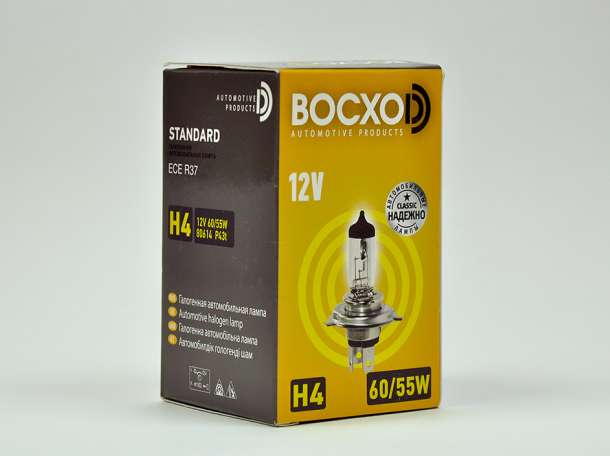Лампа автомобильная головной свет Н4 STANDARD 60/55W, фотография 1