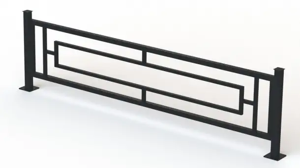 Газонное ограждение, L 680.-2510 мм, Высота 230.-1180 мм, Материал: сталь, Покрытие: цинк-полимер..., фотография 1