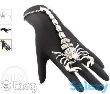 Продам Браслет с кольцом на руку 'Скорпион', новый, фотография 1