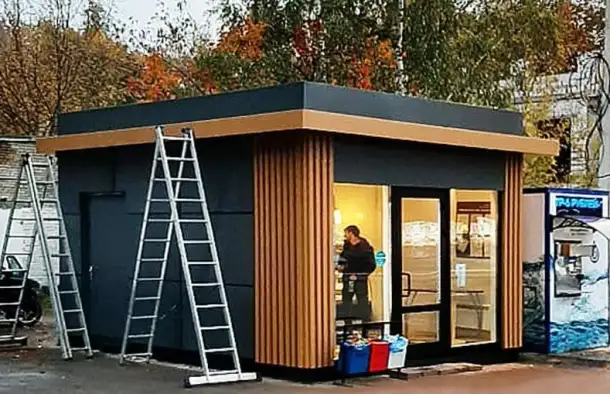 Строим и производим торговые магазины киоски будки охранные посты КПП торговые прилавки передвижные конструкции и м, фотография 14