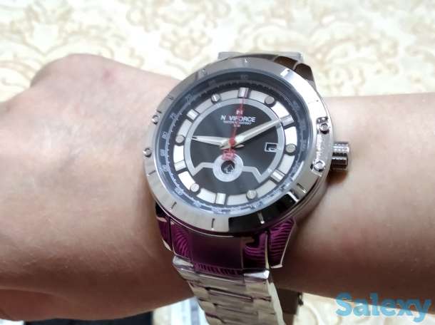 Мужские часы naviforce Топ люксовый бренд модные водонепроницаемые кварцевые, фотография 3