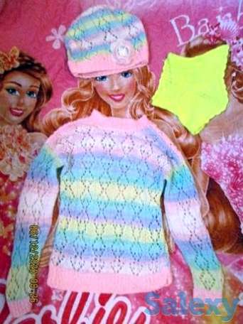 Свитер шапочка и манишка, фотография 1