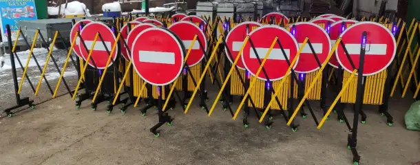 Мобильное раздвижное ограждение (гармошка) решетка, фотография 1