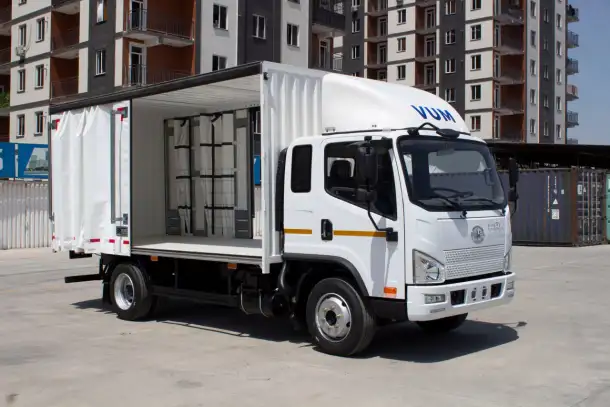 Автофургон шторно-тентовый FAW Tiger V 7 т дизель, фотография 1