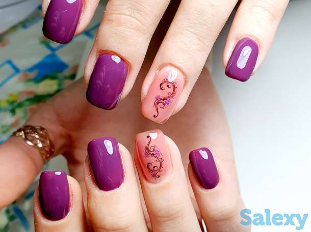 Маникюр,  наращивание, фотография 8