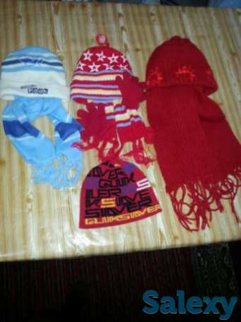 Детские шапки с шарфами, фотография 1