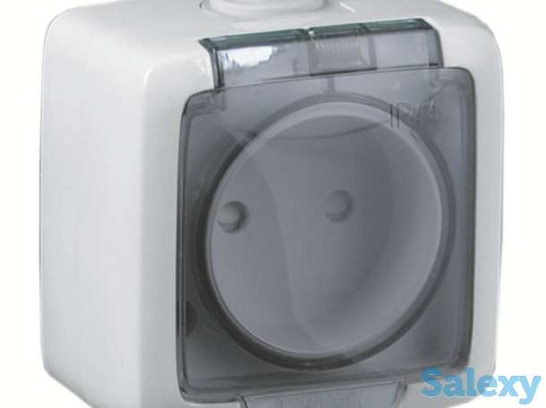 Ультратонкие розетки и выключатели открытой установки степень защиты IP44 от HEGEL, фотография 3