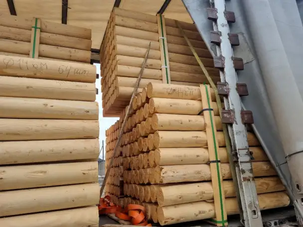 Производитель предлагает оцилиндрованное и окоренное бревно 10-16см без коры., фотография 5