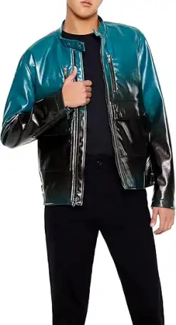 Оригинальная демисезонная куртка в байкерском стиле из штатов, фотография 1