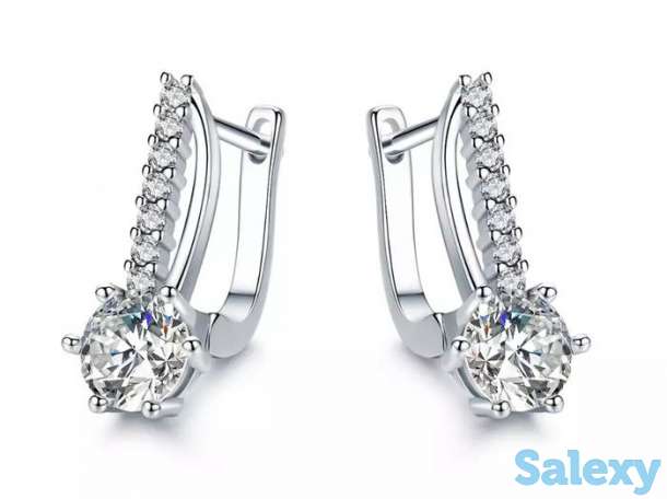 Сережки из серебра 925 пробы, фотография 4