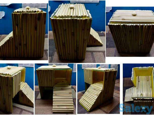 Двухэтажный домик оформленный камышом., фотография 1