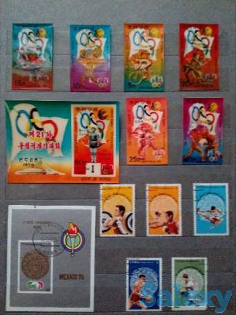 большая коллекция марок спорт, живопись, космос, фотография 1