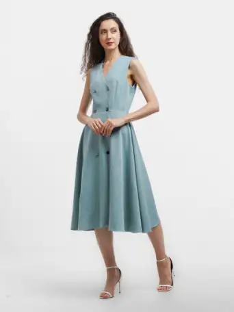 Платье женское, летнее на запах, повседневное праздничное, миди,хлопок, фотография 1