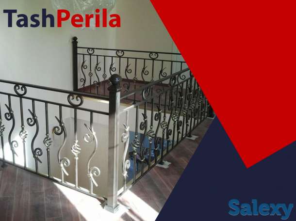 Перила из чёрного металла в ташкенте на заказ, фотография 15