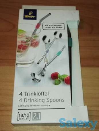 Продам новые ложки-трубочки для коктейлей, фотография 1