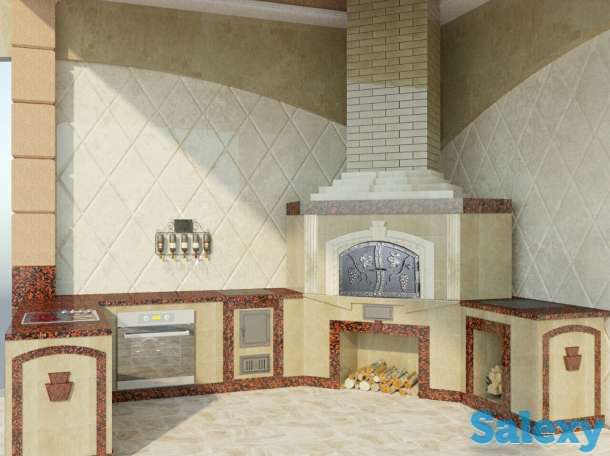 Камины, Летние кухни, Барбекю, Казаны, Сауны,, фотография 10