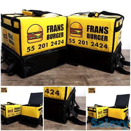 2х ярусные термосумки для доставки пиццы и фаст-фуда, фотография 1